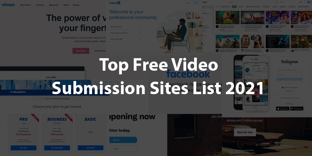 Top Free Video Submission Sites List 2021