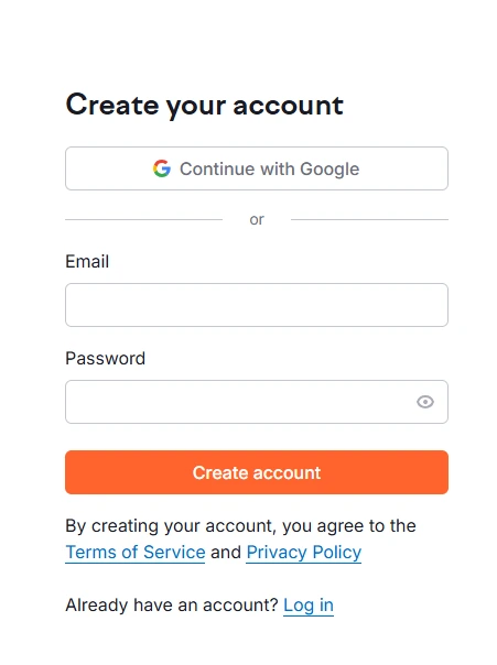 SEMrush login page