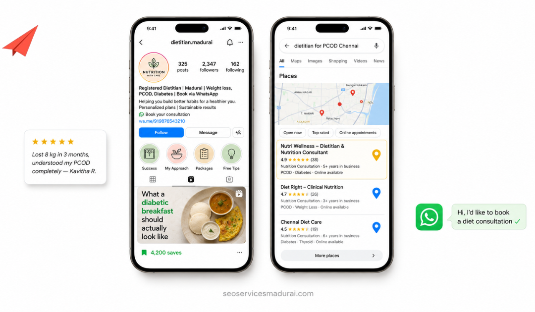 How Dietitians and Nutritionists Get Consultation Enquiries Through Instagram and SEO